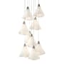 Hubbardton Forge Mobius 9 Light 21" Wide Multi Light Pendant Sterling / Frosted