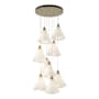 Hubbardton Forge Mobius 9 Light 21" Wide Multi Light Pendant Modern Brass / Frosted