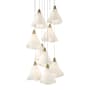 Hubbardton Forge Mobius 9 Light 21" Wide Multi Light Pendant Modern Brass / Frosted