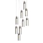 Hubbardton Forge Exos Glass 9 Light 21" Wide Suspension Multi Light Pendant Bronze / Clear