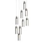 Hubbardton Forge Exos Glass 9 Light 21" Wide Suspension Multi Light Pendant Dark Smoke / Clear