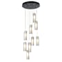 Hubbardton Forge Exos Glass 9 Light 21" Wide Suspension Multi Light Pendant Black / Opal