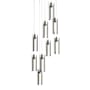Hubbardton Forge Exos Glass 9 Light 21" Wide Suspension Multi Light Pendant Oil Rubbed Bronze / Clear