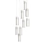 Hubbardton Forge Exos Glass 9 Light 21" Wide Suspension Multi Light Pendant Natural Iron / Opal