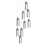 Hubbardton Forge Exos Glass 9 Light 21" Wide Suspension Multi Light Pendant Natural Iron / Clear