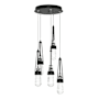 Hubbardton Forge Link 5 Light 13" Wide Multi Light Pendant Black / Clear / White