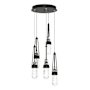Hubbardton Forge Link 5 Light 13" Wide Multi Light Pendant Black / Clear / White