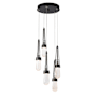Hubbardton Forge Link 5 Light 13" Wide Multi Light Pendant Oil Rubbed Bronze