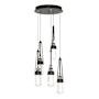 Hubbardton Forge Link 5 Light 13" Wide Multi Light Pendant Oil Rubbed Bronze / Clear / White