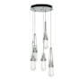 Hubbardton Forge Link 5 Light 13" Wide Multi Light Pendant Vintage Platinum / Clear