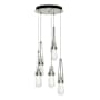 Hubbardton Forge Link 5 Light 13" Wide Multi Light Pendant Sterling / Clear