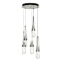 Hubbardton Forge Link 5 Light 13" Wide Multi Light Pendant Sterling / Clear