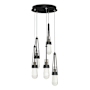 Hubbardton Forge Link 5 Light 13" Wide Multi Light Pendant Ink / Clear