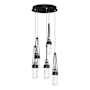 Hubbardton Forge Link 5 Light 13" Wide Multi Light Pendant Ink / Clear / White