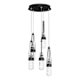 Hubbardton Forge Link 5 Light 13" Wide Multi Light Pendant Ink / Clear / White