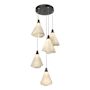 Hubbardton Forge Mobius 9 Light 21" Wide Multi Light Pendant Oil Rubbed Bronze / Spun Frost