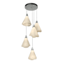 Hubbardton Forge Mobius 9 Light 21" Wide Multi Light Pendant Vintage Platinum / Spun Frost