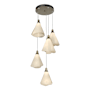Hubbardton Forge Mobius 9 Light 21" Wide Multi Light Pendant Soft Gold / Spun Frost