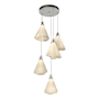 Hubbardton Forge Mobius 9 Light 21" Wide Multi Light Pendant Sterling / Spun Frost