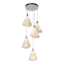 Hubbardton Forge Mobius 9 Light 21" Wide Multi Light Pendant Sterling / Spun Frost