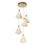 Hubbardton Forge Mobius 9 Light 21" Wide Multi Light Pendant Modern Brass / Spun Frost