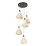 Hubbardton Forge Mobius 9 Light 21" Wide Multi Light Pendant Ink / Spun Frost