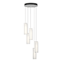 Hubbardton Forge Exos Glass 5 Light 14" Wide Suspension Multi Light Pendant White / Opal