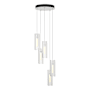 Hubbardton Forge Exos Glass 5 Light 14" Wide Suspension Multi Light Pendant White / Clear