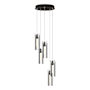 Hubbardton Forge Exos Glass 5 Light 14" Wide Suspension Multi Light Pendant Oil Rubbed Bronze / Clear