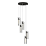Hubbardton Forge Exos Glass 5 Light 14" Wide Suspension Multi Light Pendant Natural Iron / Clear