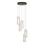 Hubbardton Forge Exos Glass 5 Light 14" Wide Suspension Multi Light Pendant Soft Gold / Opal