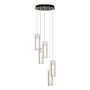 Hubbardton Forge Exos Glass 5 Light 14" Wide Suspension Multi Light Pendant Soft Gold / Opal