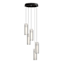 Hubbardton Forge Exos Glass 5 Light 14" Wide Suspension Multi Light Pendant Ink / Opal