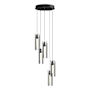 Hubbardton Forge Exos Glass 5 Light 14" Wide Suspension Multi Light Pendant Ink / Clear