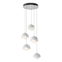 Hubbardton Forge Brooklyn 5 Light 16" Wide Suspension Multi Light Pendant White / White / Opal