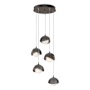 Hubbardton Forge Brooklyn 5 Light 16" Wide Suspension Multi Light Pendant Bronze