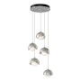 Hubbardton Forge Brooklyn 5 Light 16" Wide Suspension Multi Light Pendant Vintage Platinum / Sterling / Opal
