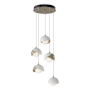 Hubbardton Forge Brooklyn 5 Light 16" Wide Suspension Multi Light Pendant Soft Gold / White / Opal