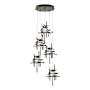 Hubbardton Forge Tura 5 Light 28" Wide Multi Light Pendant Dark Smoke / Seeded Clear