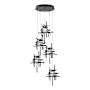 Hubbardton Forge Tura 5 Light 28" Wide Multi Light Pendant Black / Seeded Clear