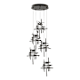 Hubbardton Forge Tura 5 Light 28" Wide Multi Light Pendant Oil Rubbed Bronze / Seeded Clear