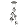 Hubbardton Forge Tura 5 Light 28" Wide Multi Light Pendant Natural Iron / Seeded Clear