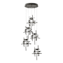 Hubbardton Forge Tura 5 Light 28" Wide Multi Light Pendant Natural Iron / Seeded Clear