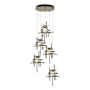 Hubbardton Forge Tura 5 Light 28" Wide Multi Light Pendant Soft Gold / Seeded Clear