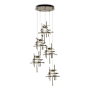Hubbardton Forge Tura 5 Light 28" Wide Multi Light Pendant Soft Gold / Seeded Clear