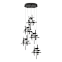 Hubbardton Forge Tura 5 Light 28" Wide Multi Light Pendant Ink / Seeded Clear