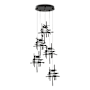 Hubbardton Forge Tura 5 Light 28" Wide Multi Light Pendant Ink / Seeded Clear