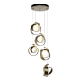 Hubbardton Forge Riza 5 Light 20" Wide Multi Light Pendant Soft Gold / Opal