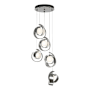Hubbardton Forge Riza 5 Light 20" Wide Multi Light Pendant Sterling / Opal