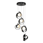Hubbardton Forge Riza 5 Light 20" Wide Multi Light Pendant Ink / Opal